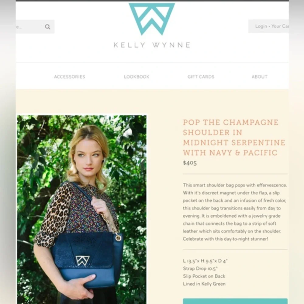 Kelly Wynne Pop the Champagne Shoulder Bag